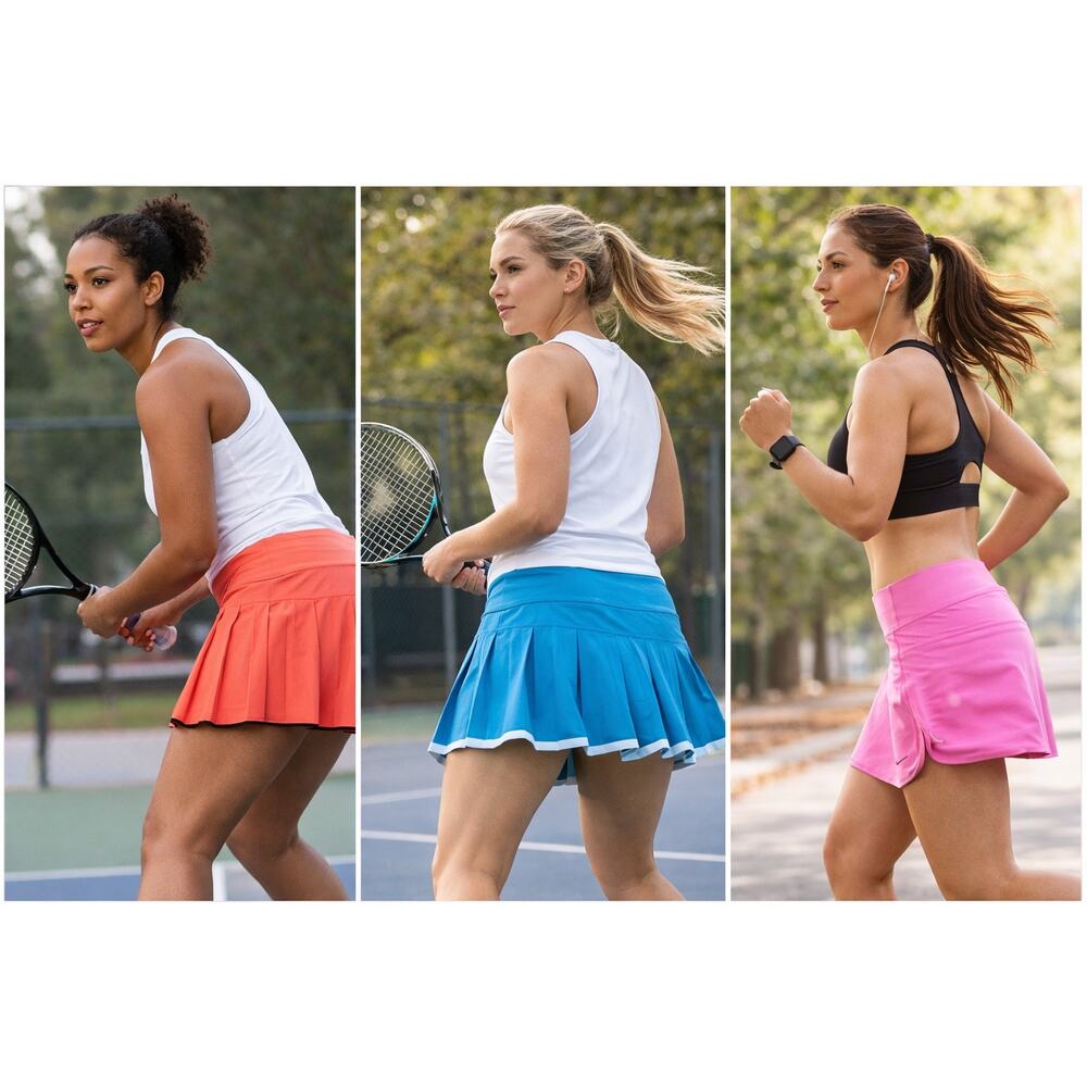 Nike Dri-FIT Tennis Skort Bundle (3) – Pleated Athletic Skorts NWT + EUC Size L